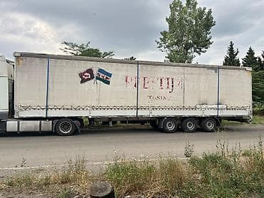 Qoşqular: Tirsan bortlu Mega yarımqoşqu. İli 2008. 3 təkəri yeni 1 təkəri 70 — 4