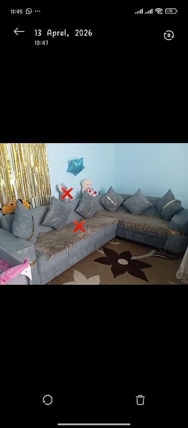 İşlənmiş, Künc divan, Divan, Bazalı, Açılan — 1