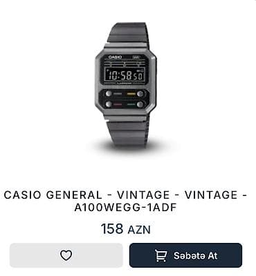 retro flip saat: Qol saatı, Casio, rəng - Gümüşü — 4