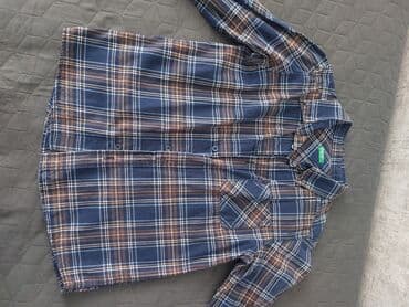 черные детские футболки: Рубашка, Для мальчиков, 8 - 9 лет, Benetton — 3