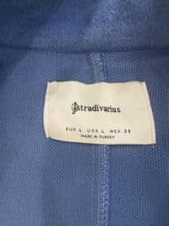 qadınlar üçün xəz palto: Palto, Stradivarius, L, rəng - Mavi — 2