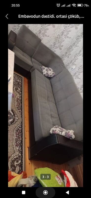 Künc divan, İşlənmiş, Açılan, Bazasız, Parça, Çatdırılma yoxdur