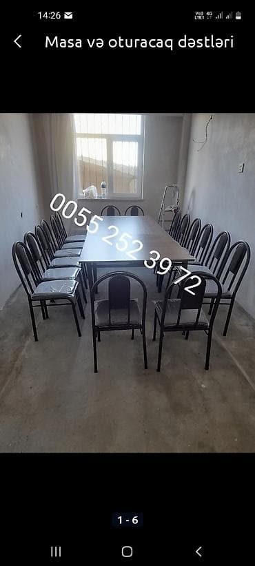 yemek stolu: Oğlan üçün, Yeni, Siyirməsiz, Bağça masası, Stulsuz — 9