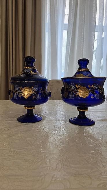 emsan qab qacaq: Kolleksiya şüşə qablar dəsti - Qırmızı dekorativ meyvə/gül qabı: Kase — 3