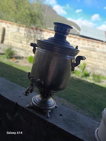 бак для летнего душа: Klassik metal samovar - Material: qalın metal/krom örtüklü korpus - — 3