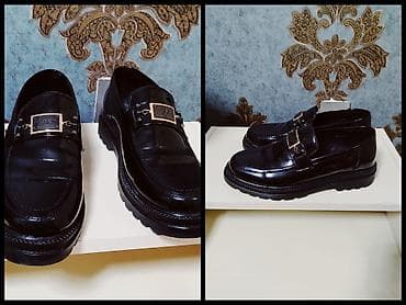 ayaqqab: Klassik tərzli kişi loaferləri – qara laklı dəridən - Şəkildə — 1