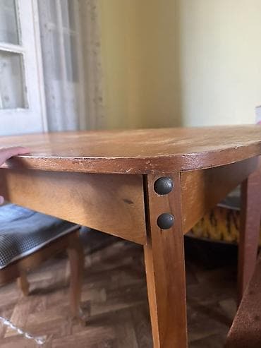 yumuru stol: Mətbəx masası, Açılan, Taxta, Dördbucaq masa — 2