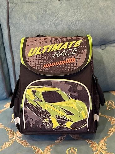 mektebli çanta: Məktəb çantası – “Ultimate Race” dizaynı - Rəng/üslub: Qara əsaslı — 2