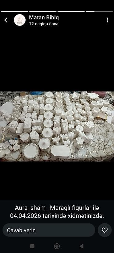 ucuz tekstil: Fiqur, Gips, rəng - Ağ — 3