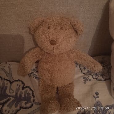 Yumşaq oyuncaq ayı - Rəng: açıq qəhvəyi/bej - Material: yumşaq plyuş