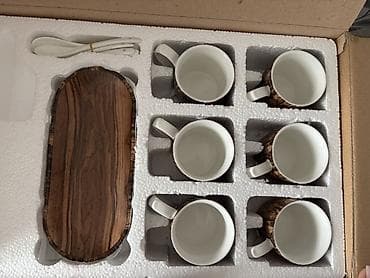 Nahar dəsti, rəng - Ağ, Keramika, 6 nəfərlik, Türkiyə