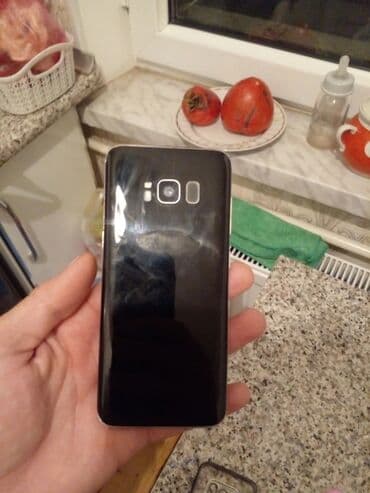 iphone 9 pro max qiymeti: Samsung Galaxy S8, rəng - Qara, Barmaq izi — 1