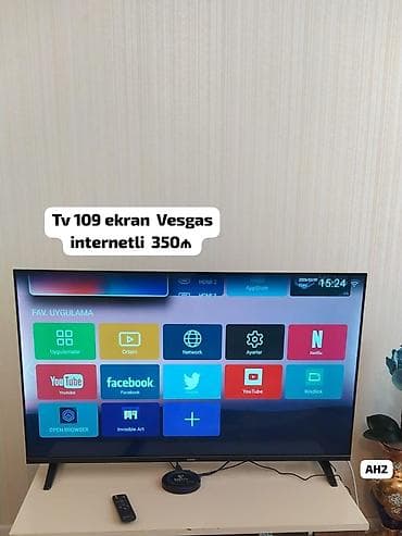 reqemsal televiziya: Vesgas 109 ekran smart TV - İnternetli smart televiziya, tətbiqlər — 1