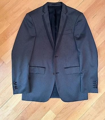 Tünd boz rəngli klassik kişi pencəyi - Kəsim: Klassik/slimə yaxın