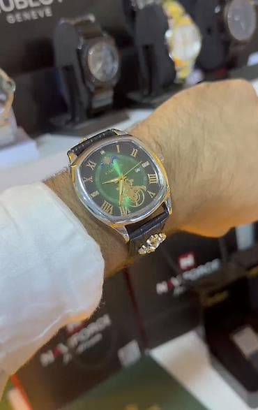 galaxy watch active: Kişi qol saatı – yaşıl siferblatlı, rom rəqəm indeksləri və mexaniki — 1