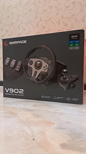 pc setup: Rampage V902 Gaming Racing Wheel – tam dəst simulyator sükan sistemi — 2