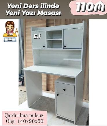 usaq stolu: Yazı masası yep yeni 110 azn rəng seçimi var çatdırılma var endirimli — 1