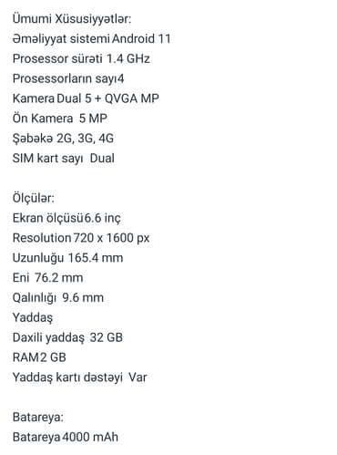 samsung a20 qiyməti: ITel A49 32 Gb Ümumi Xüsusiyyətlər Əməliyyat sistemi	Android 11 — 5