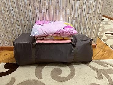 Детская кровать-манеж Размер: 125х65 см. Цвет: хаки В комплекте — 8