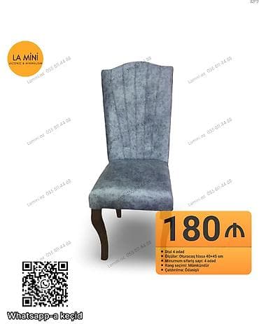 mətbəxt stol stul: Mətbəx üçün, Qatlanmayan, Stul — 1