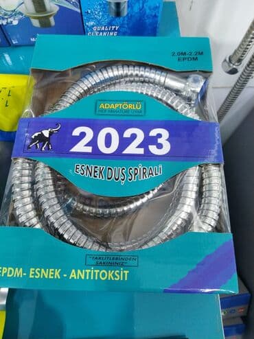 el uz yuyan moyka: Esnek Duş Spiralı – 2023 modeli - Uzunluq: 2.0 m – 2.2 m - Material — 1