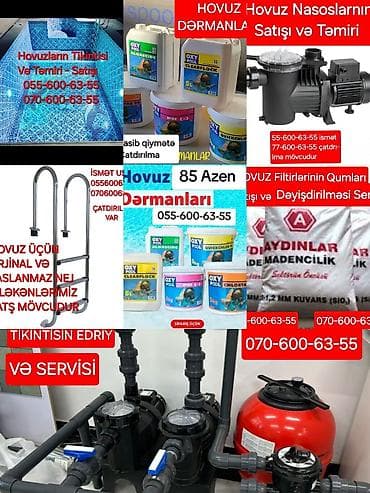 su baki: Məhsul: Hovuz avadanlıqları və 5 li dərman dəsti 85 Azen Pilləkən 220 — 3