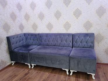 Диваны: Boz rəngli künc divan - Modul quruluş: 3 ayrı hissədən ibarət, sağ və — 1