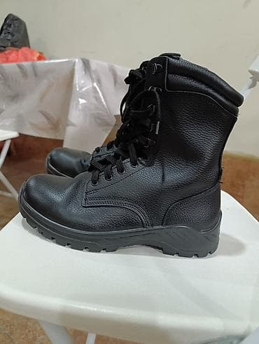 туристические мужские ботинки: Qara dəridən əsgər batinkası təzədir qutudadır təmiz dəridir baha — 7