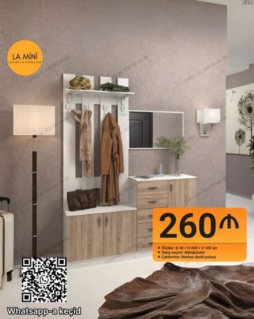 Dəhliz üçün çoxfunksiyalı mebel dəsti – LA Mini dizaynı - Tərkib