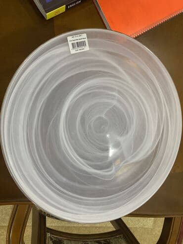 polimer gil satisi: Tort və şiriniyyat qabı, rəng - Ağ, Şüşə, Türkiyə — 3