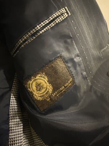 göy rəngli kişi tolstovkaları: Kostyum, Demisezon, Milano, 2XL, rəng - Mavi — 1