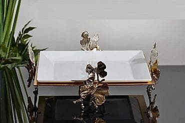 qab susilkasi: Yenidir Keramıka paslanmaz demirler Zərif dizaynlı dekorativ servis — 1