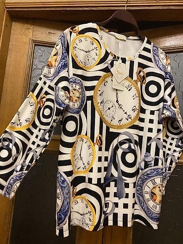 kudret nari: Qadın köynəyi – ISKRA15 м раз 44-46 - Dizayn: Qara-ağ qrafik — 2