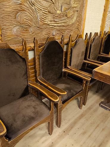 stol ve stul: Taxta, Vеlur parça — 4