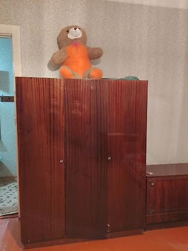 taxta dolab: 3 qapılı, Siyirməli, Qəhvəyi, Digər material, Açılan, Düz dolab — 2