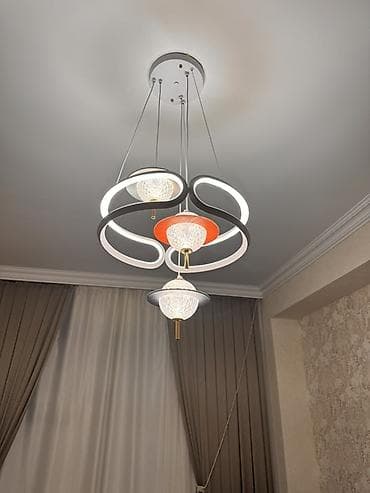 led лента: Led люстра, 3 лампы, Металл — 2