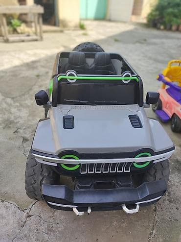 Uşaqlar üçün elektrikli off-road tipli minik maşını - Rəng: boz-qara