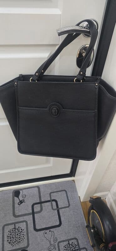 женские сумки с декоративным ремнем: Qara qadın əl çantası – gündəlik və iş üslubu üçün praktik tote model — 2