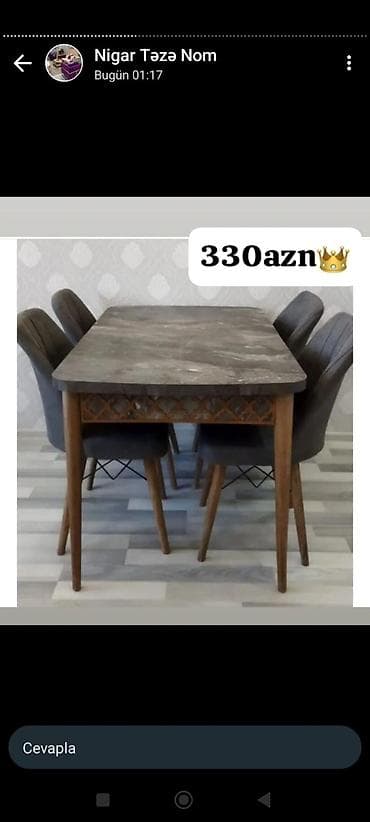stol stul 2 ci el: Masa və oturacaqlar — 1