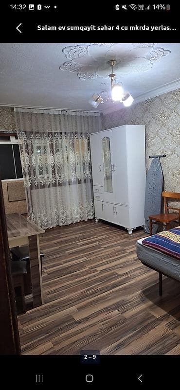 sabuncuda satllq evler: Sumqayıtda 4 mkrda 2 otaqlı mənzil kirayə veriilir.5 mərtəbənin 4cü — 1