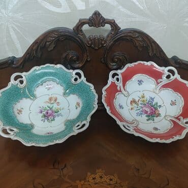 meyve qabı: Qedimi bowqab gdr 1950 illin İlemenau meysen buketi cox nadir antik — 1