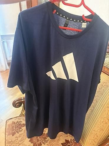 t shirt: Futbolka, Adidas, 2XL, rəng - Göy — 1