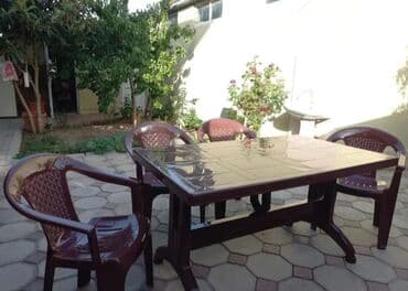 qabağ stolu: Yeni, Dördbucaq masa, 6 stul — 3