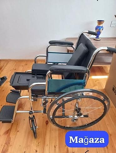 Universal tualet funksiyalı əlil arabası - Çərçivə: parlaq xrom