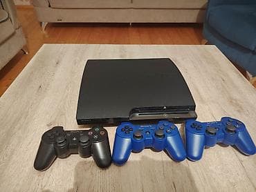 playstatio: Sony PlayStation 3 (PS3) Slim konsolu + 4 ədəd DualShock 3 gamepad — 3