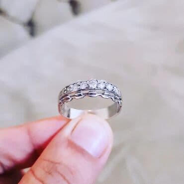 nişan üzükleri: Nişan, Üzük, Ağ qızıl, 750 Əyar, Brilyant, 0.26-0.50 Karat — 2