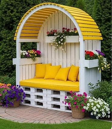 mini ot bicən: Bağ və interyer üçün dekorativ güldan dəstəkləri və kompozisiya — 5