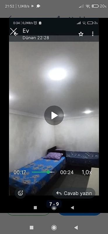ev: 1otağ ev verilir sabuncu bazarına yaxın kişilərə verilir — 1