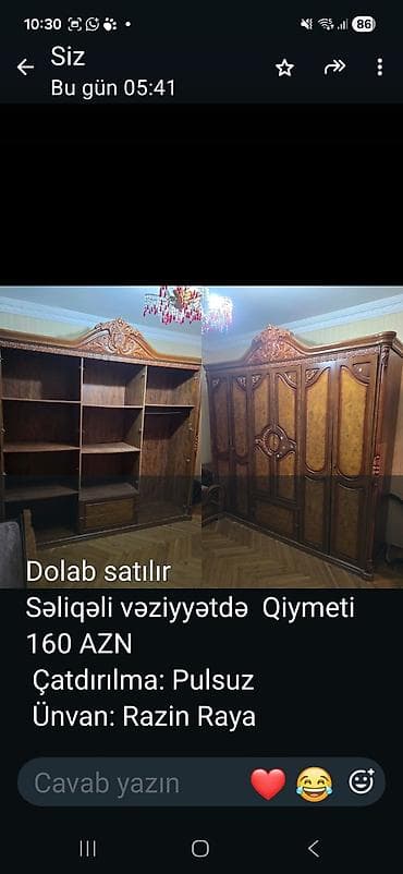 panda paltarı: Klassik dizaynlı böyük paltar dolabı - Material: taxta, dekorativ — 1