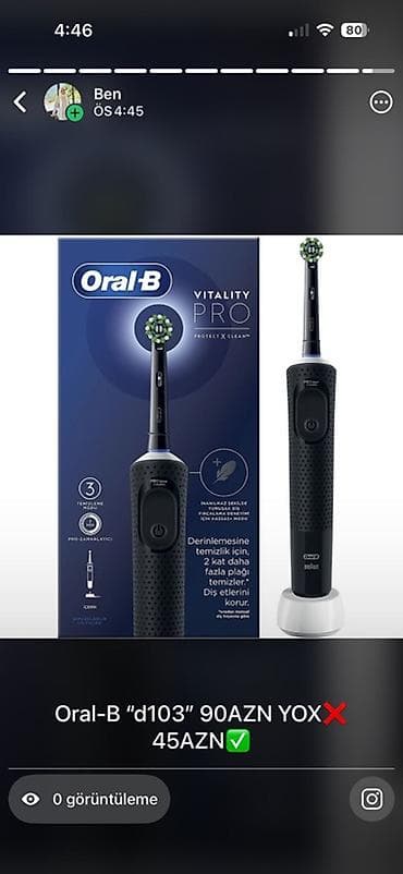 iphone 14 128: Oral-B Vitality Pro (model “d103”) elektrik diş fırçası Oral-B “d103” — 1